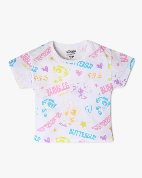 Girls Powerpuff Girls Print T-Shirt