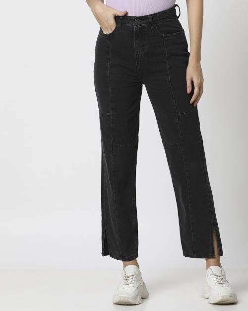 Women High-Rise Straight Fit Jeans