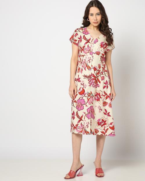 Women Floral Print A-Line Dress
