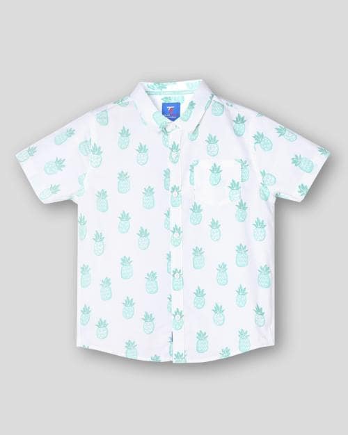 Boys Printed Regular Fit Shirt