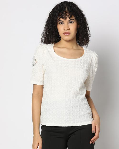 Women Relaxed Fit Round-Neck Top