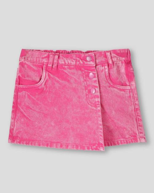 Girls Washed Denim Skorts