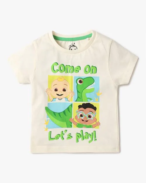 Coco Melon Print Regular Fit Round-Neck T-Shirt