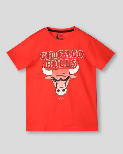 Boys Printed Relaxed Fit Round-Neck T-Shirt