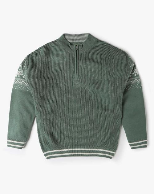 Boys Patterned-Knit Oversized Sweater