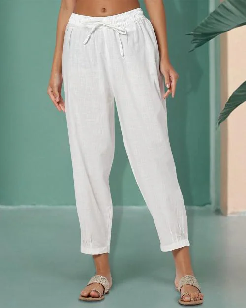 Women Pin-Tuck Straight Pants