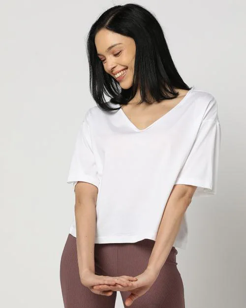 Women Regular Fit V-Neck T-Shirt