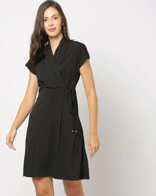 Women V-Neck Wrap Dress