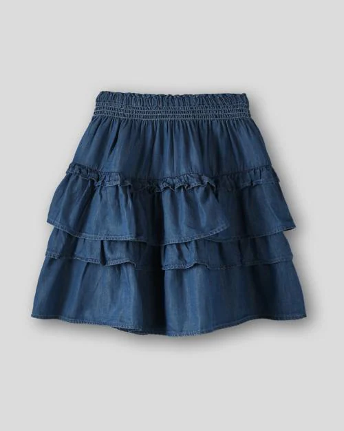 Buy Girls Ruffled Denim Skirt Online at Best Prices in India JioMart.