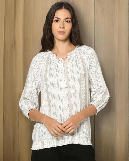 Women Printed Regular Fit Blouson Top