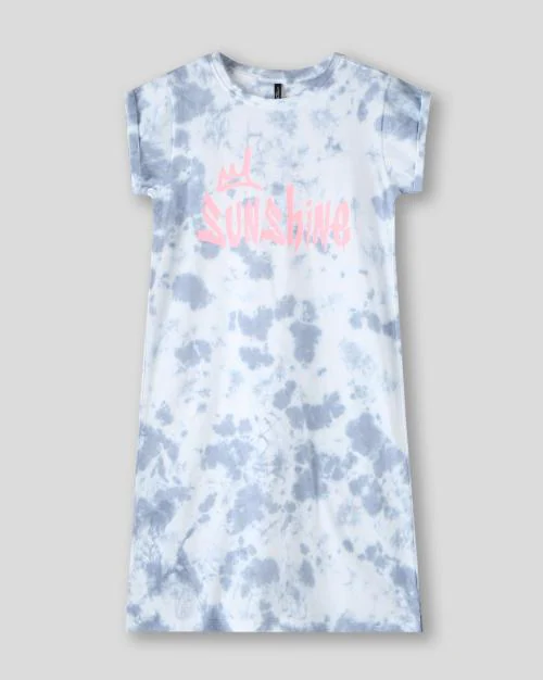 Girls Tie & Dye Relaxed Fit A-Line Dress