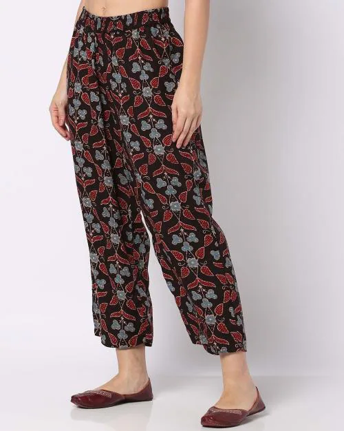Women Floral Print Regular Fit Pants