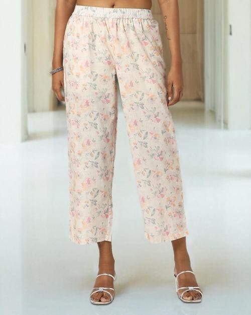 Women Floral Print Regular Fit Pants