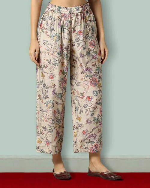 Women Floral Print Regular Fit Pants