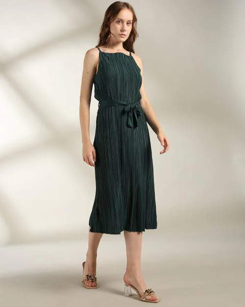 Women Accordion-Pleated A-Line Dress