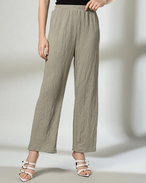 Women Crushed Straight Fit Palazzos