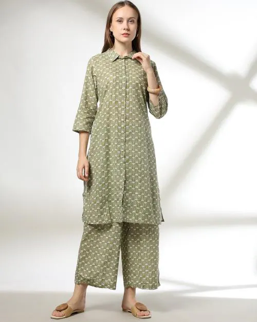 Women Printed Kurta & Palazzo Set