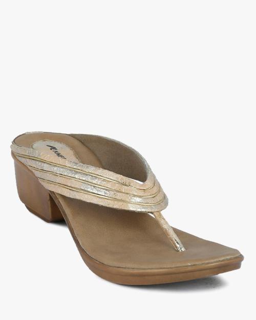 Thong Style Heeled Sandals