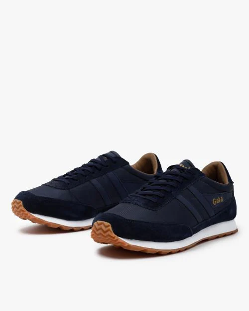 Men Panelled Lace-Up Sneakers