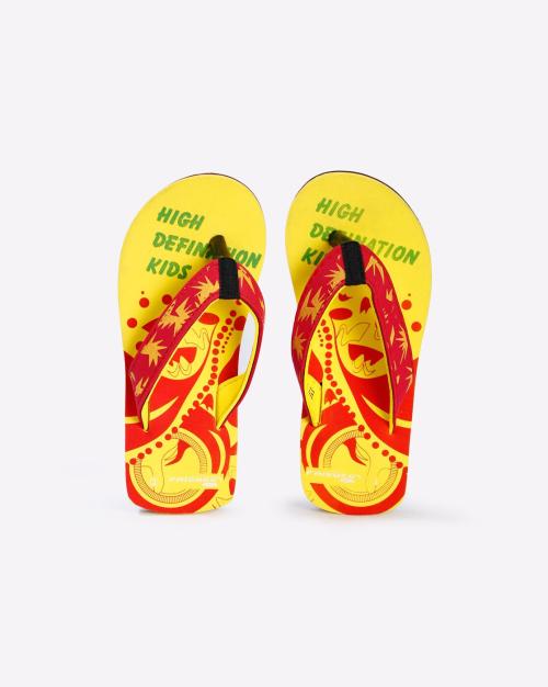 Printed Thong-Strap Flip-Flops