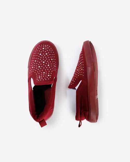 embellished slip on trainers
