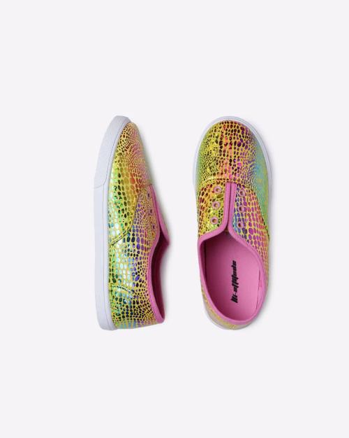 Shimmery Lace-Up Casual Shoes