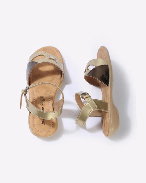 Glossy Sandals with Embellishments