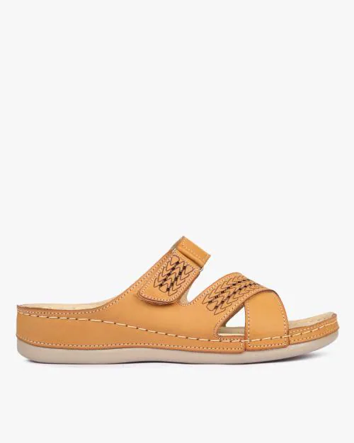 Panelled Criss-Cross Sandals
