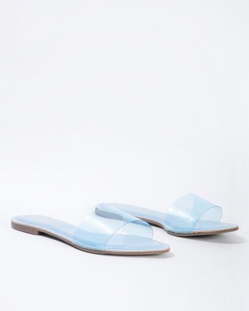 Clear Strap Flat Sandals