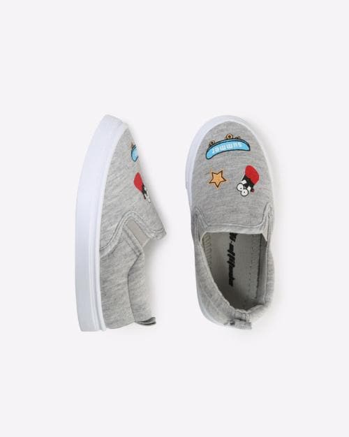 Printed Plimsolls with Pull-Up Tabs