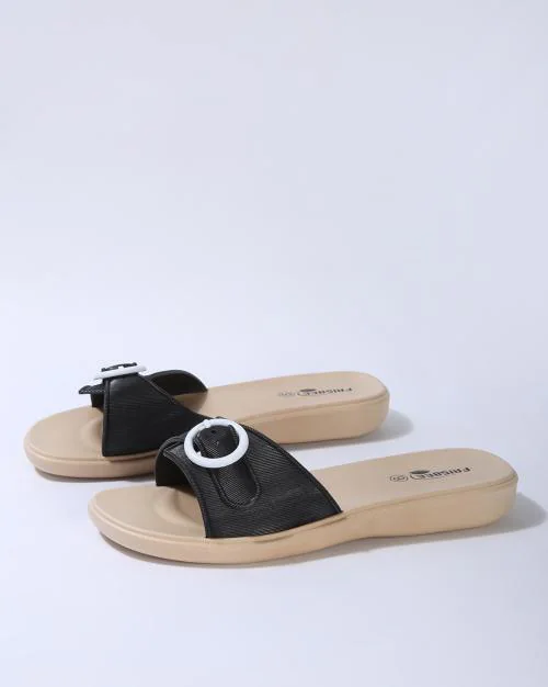 Buy Textured Sliders with Buckle Closure Online at Best Prices in India ...