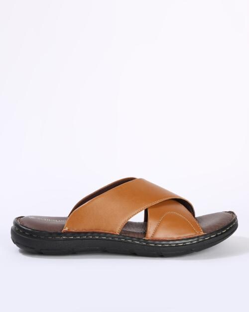 Panelled Slip-On Sandals