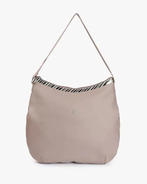 Horizy Hobo Bag with Logo Accent
