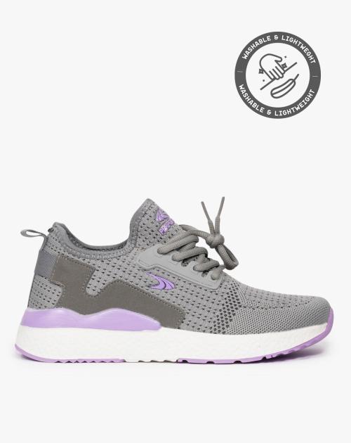 Textured Lace-Up Running Shoes