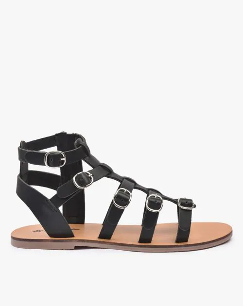 Gladiator Sandals with Zip Fastening