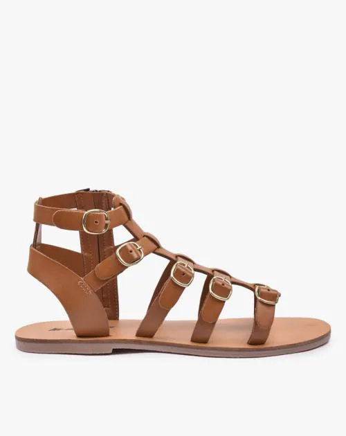 Gladiator Sandals with Zip Fastening