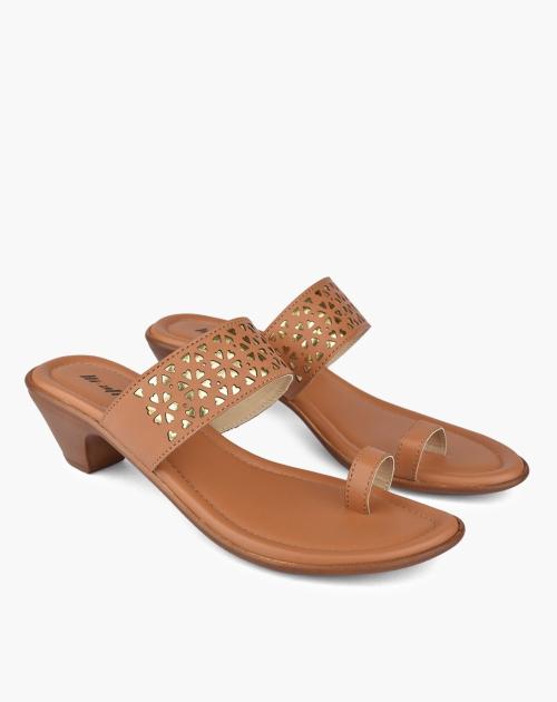 Toe-Ring Heeled Sandals