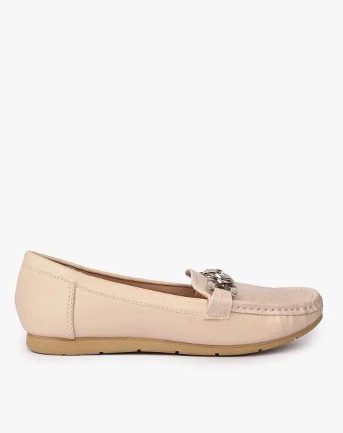 Croc-Embossed Loafers