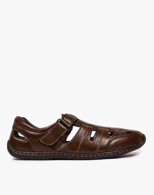Men Shoe-Style Sandals with Velcro Fastening