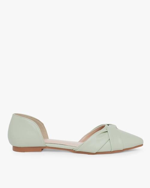 d'Orsey Flat Sandals with Bow Accent