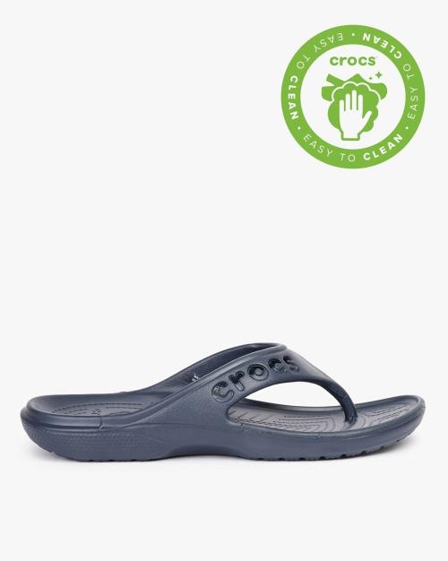 Classic Baya Logo Embossed Thong-Strap Slippers