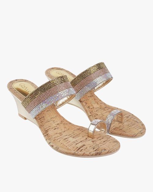 Embellished Toe-Ring Wedges