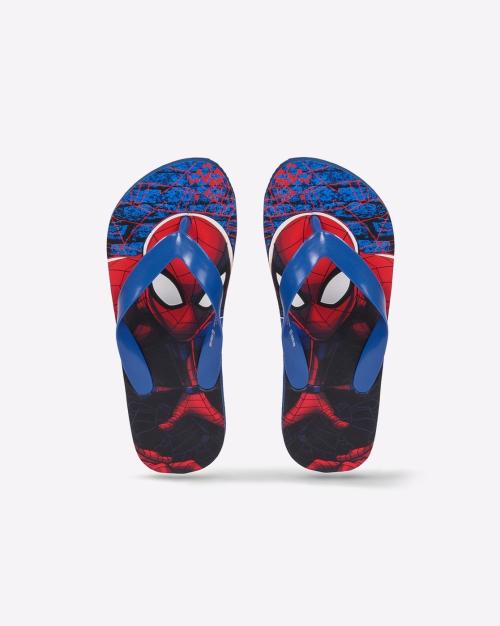 Spider-Man Print Thong-Strap Flip-Flops