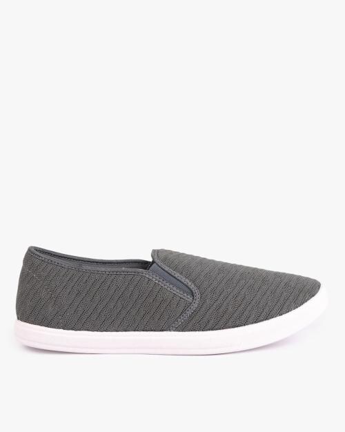 Textured Plimsolls with Elasticated Gusset