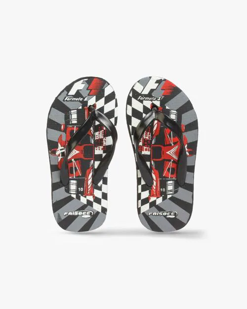 Printed Thong-Strap Flip-Flops