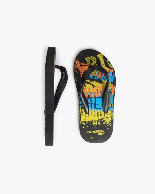 Printed Thong-Strap Flip-Flops