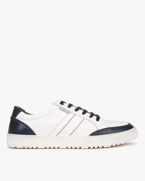 Men Mid-Tops Round-Toe Lace-Ups Sneakers