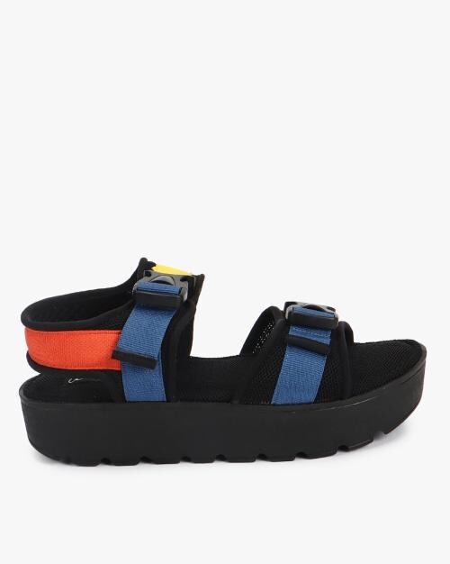Colourblock Sandals with Click-Clasp