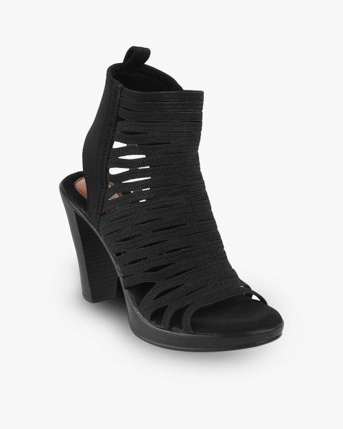 Women Peep-Toe Chunky-Heeled Gladiators