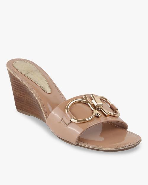 Women Wedges Sandals with Metal Accent